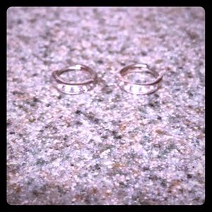 14k white gold diamond hoops for every or special